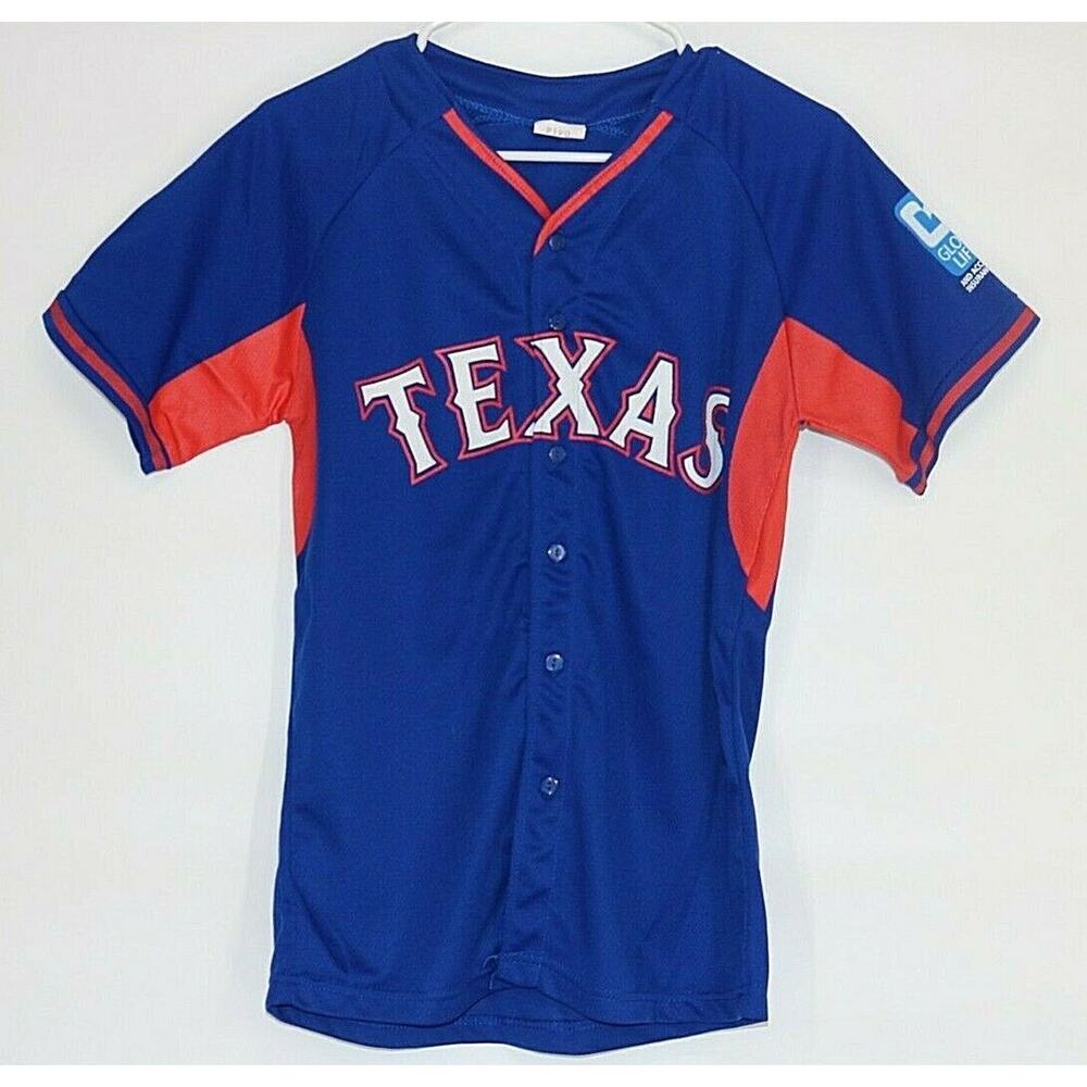 Texas Boy Button Down Sport Jersey Sz XL